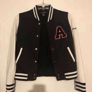 Forever 21 black varsity letter A jacket